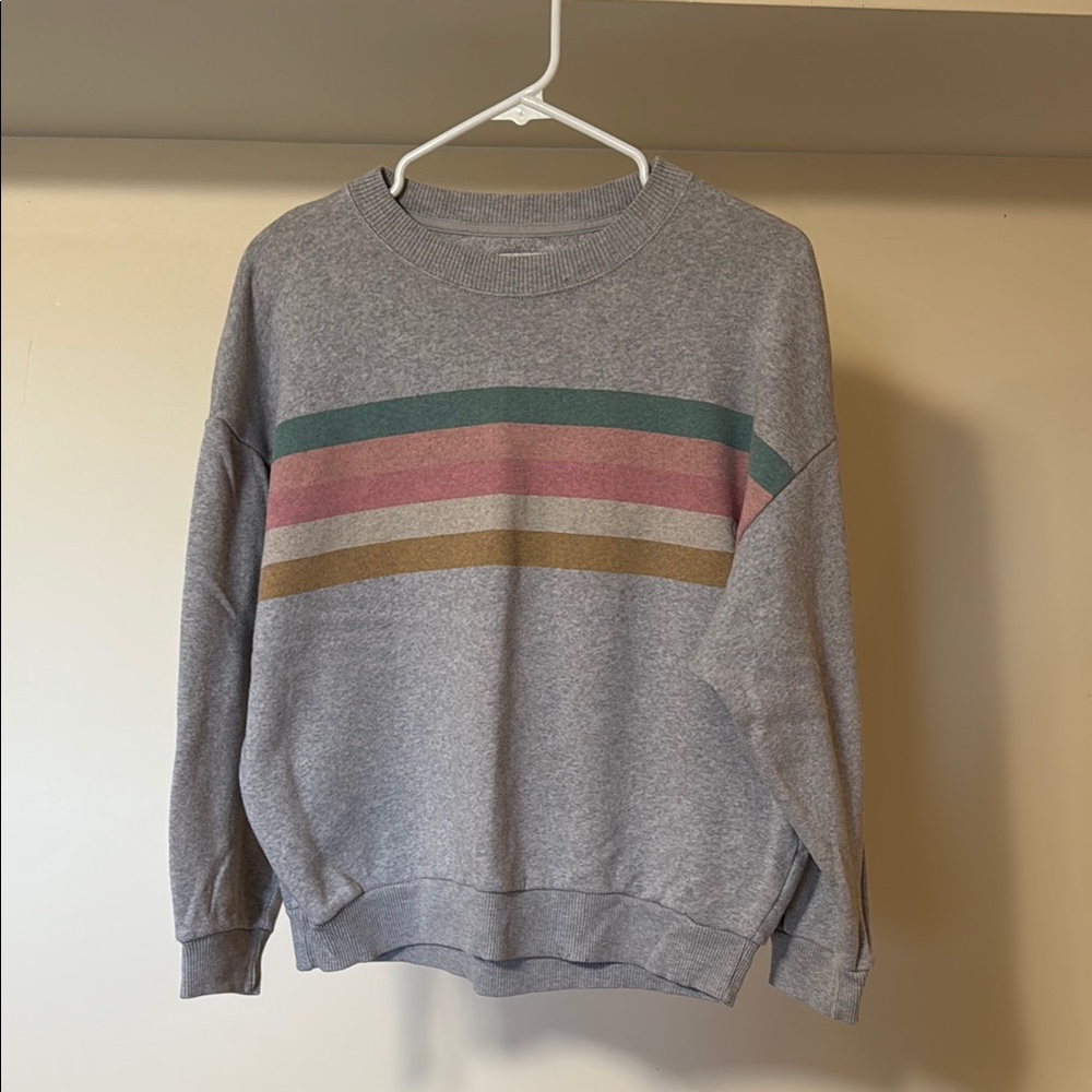 Gray Striped Women’s Sweatshirt
